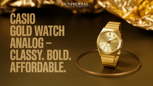 Casio Gold Watch Analog Edition with metallic finish and classic dial – classy, bold, and affordable timepiece for men in India