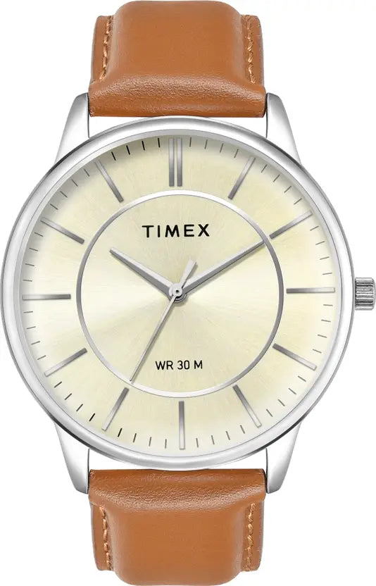 TIMEX Champagne Round Dial Analog Watch - For Men TWTG12100