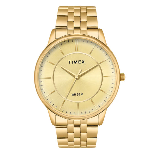 Timex Men Beige Round Dial Analog Watch - TWTG12104