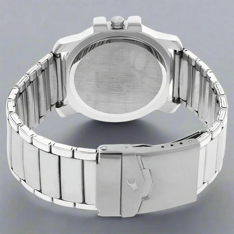 Fastrack 3039SM08 Analog Black Dial Stainless Steel Strap Watch for Men