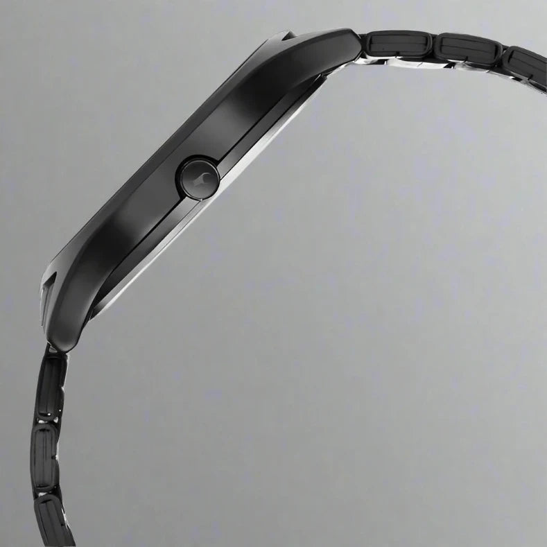 Fastrack 3184NM02 Analog Black Dial Stainless Steel Strap Watch for Men