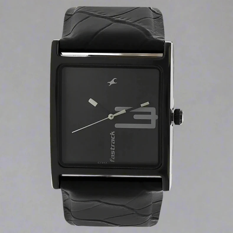 Fastrack 9735NL02 Analog Watch with Modern Blue Dial and Leather Strap