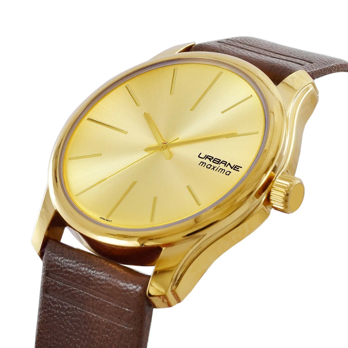Side angle of Maxima Urbane 69380LMGY showcasing strap and case