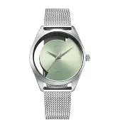 fv60031sm02w 5 out of 5 star rating 3 Reviews Vyb Runway By Fastrack Quartz Analog Green Dial Silver Stainless Steel Strap Watch For Girls