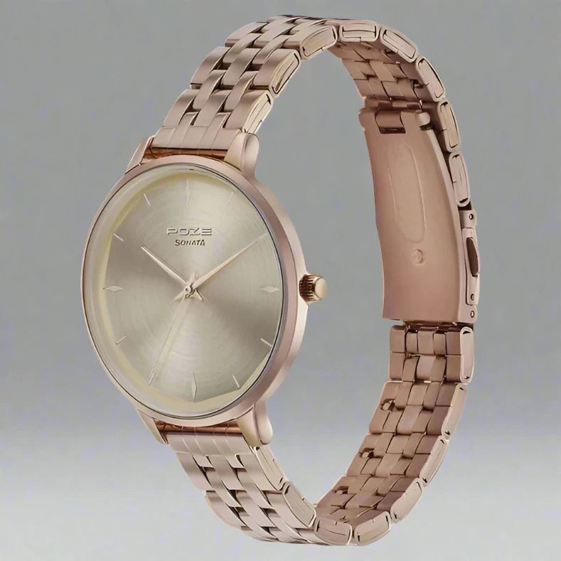 Poze by Sonata SP80008WM02 Quartz Analog Pink Dial Watch