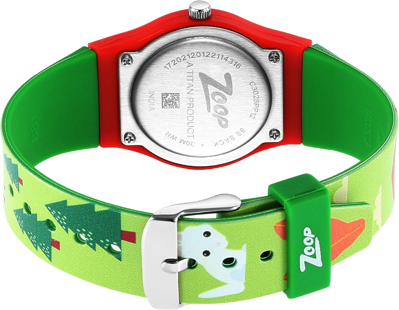 Colorful titan zoop wrist watch for girls featuring an analog display and kid-friendly design.