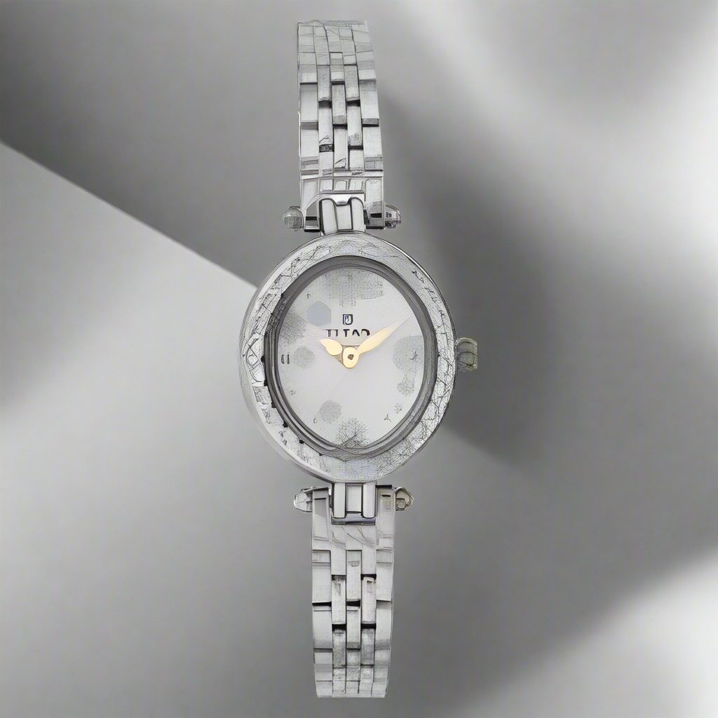 Buy Titan watch for ladies – sleek and classy TITAN 2466SM01 silver wristwatch