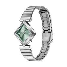 SP80150SM01W Poze By Sonata Quartz Analog Green Dial Silver Metal Strap Watch For Women