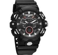 77138PP01 FASTRACK SF Analog Digital Black Dial PU Strap Watch For Men
