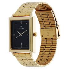 NT1715YM03 Titan Quartz Analog with Date Black Dial Stainless Steel Strap Watch for Men