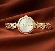 TITAN NT2601YM03 Titan Quartz Analog with Day and Date Champagne Dial Metal Strap Watch for Women