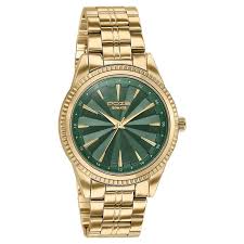 SONATA Sonata Poze 7 Green Dial Rose Gold Sheet Metal Strap Analog Watch - For Men SP70096YM01W