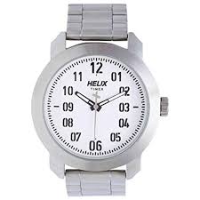 Helix TW036HG03 Men's Quartz Watch with Silver Dial, Stainless Steel Strap, and 30m Water Resistance