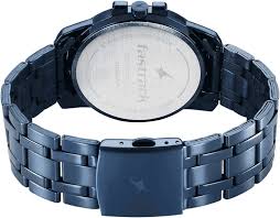 Fastrack 3314QM01F men's analog watch with a sleek black dial, silver-tone stainless steel case, and a stylish silver mesh strap. A modern and sophisticated timepiece for everyday wear.