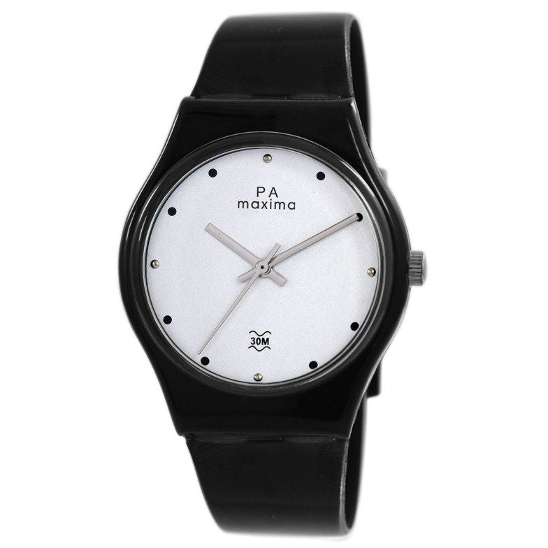 Maxima 02133PPGW Analog Watch for Men with Durable Plastic Strap and 30M Water Resistance