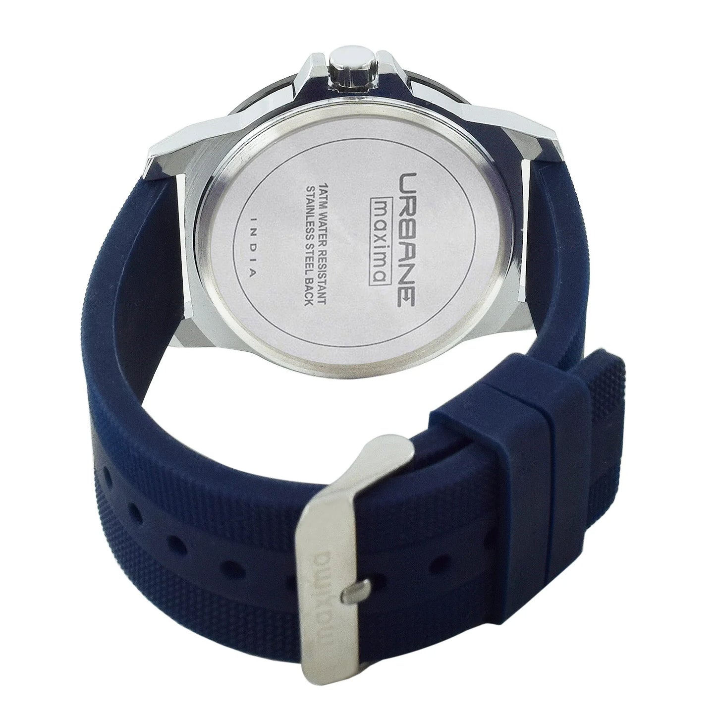 Maxima Urbane 69813PMGT Blue Analog Watch for Men with Silicone Strap