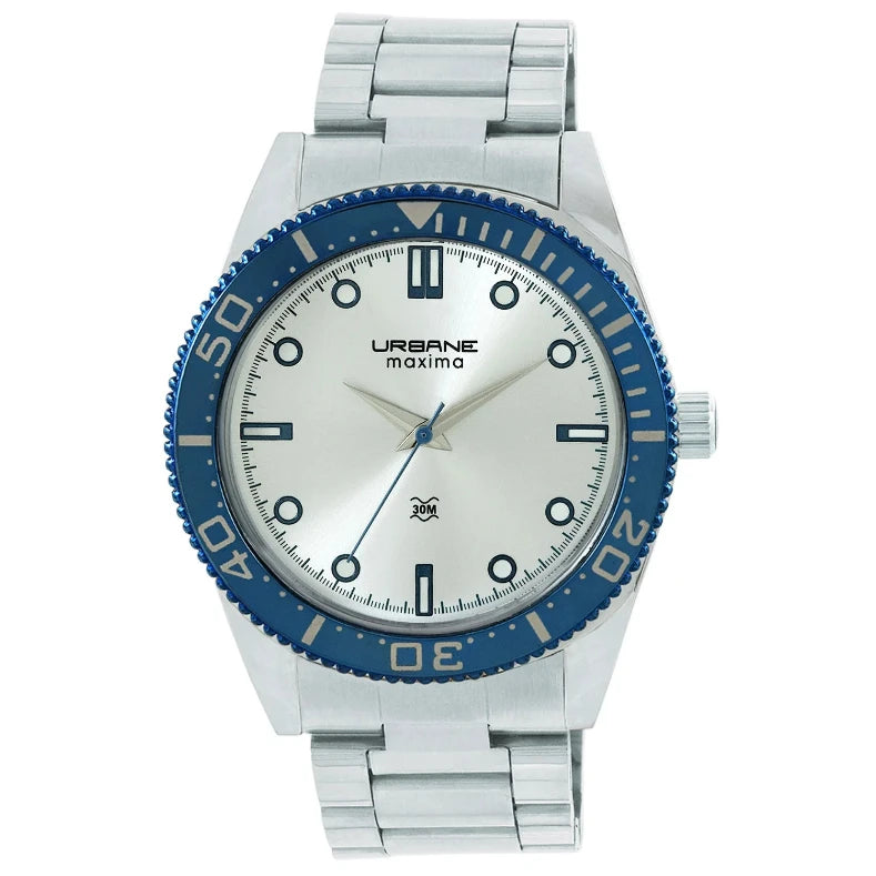 Maxima Urbane Analog Silver Dial Watch for Men – Model 69460CMGT