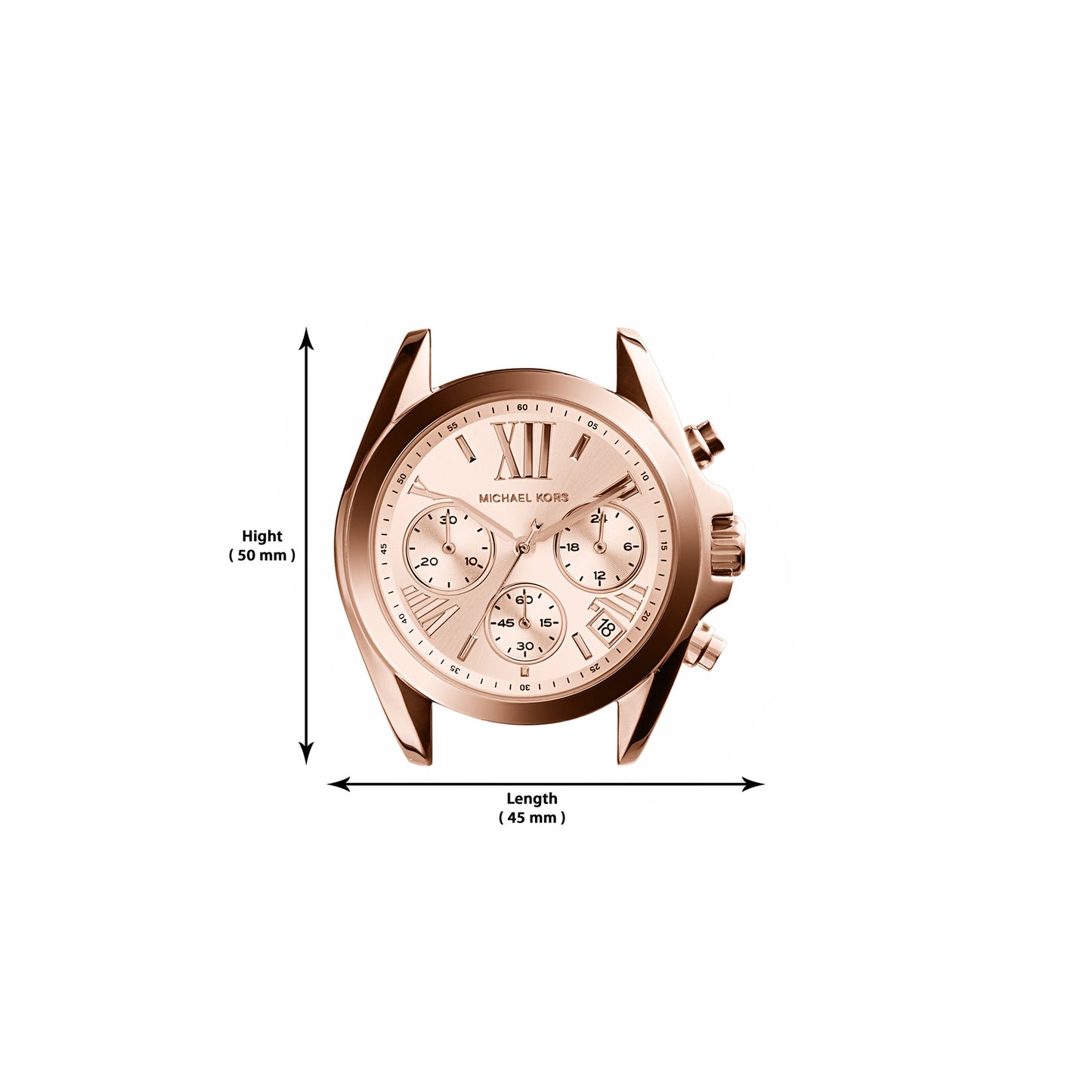 Specification Of Michael Kors MK5799 Women's Rose Gold-Tone Stainless Steel Analog Watch.