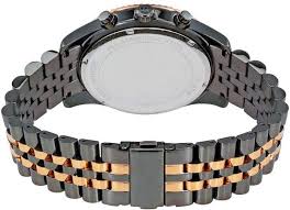 Back Look Of Michael Kors MK8561 Men's Analog Grey Dial Watch with Multicolor Stainless Steel Band.