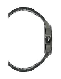 Side View Of Timex TWEG19905 Men's Multifunction Watch with Green Dial, Gunmetal Bracelet, and 30m Water Resistance