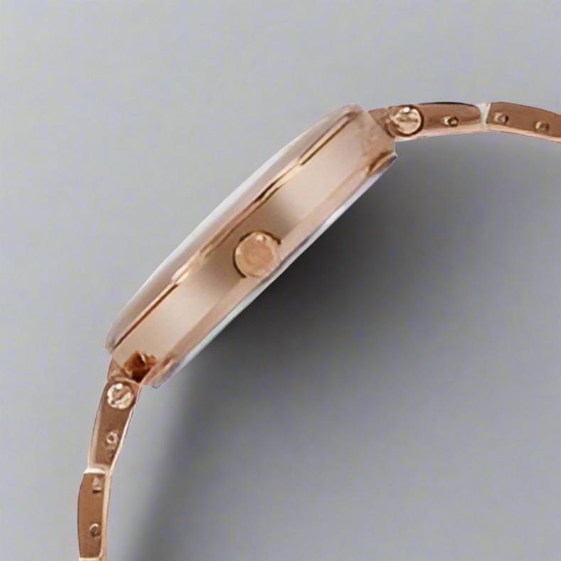 Side View Of Titan Ceramics White Dial Quartz Multifunction Stainless Steel and Ceramic Strap Watch for Women NS95062WD02 - A perfect mix of style and practicality.