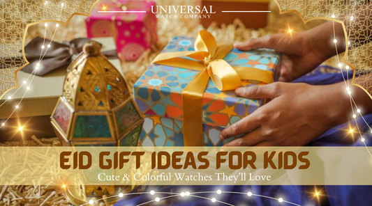 Colorful kids' watches for Eid gifts featuring Titan, Timex, Fastrack, and Casio.