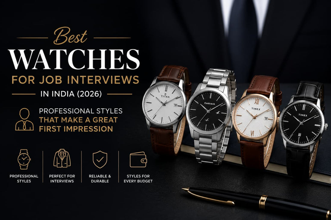 best watches for job interviews displayed in a dark banner image