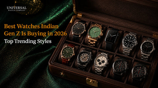Best Watches for Gen Z India 2026 featuring Fastrack, Casio, Fossil and Sonata trending wrist watches