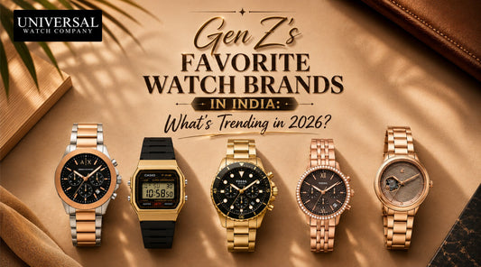 Gen Z watch brands India featuring Casio, Fastrack, Fossil, and Armani Exchange trending watches in 2026