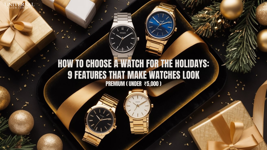 Luxury look watches under 5000 showcased in holiday sale banner