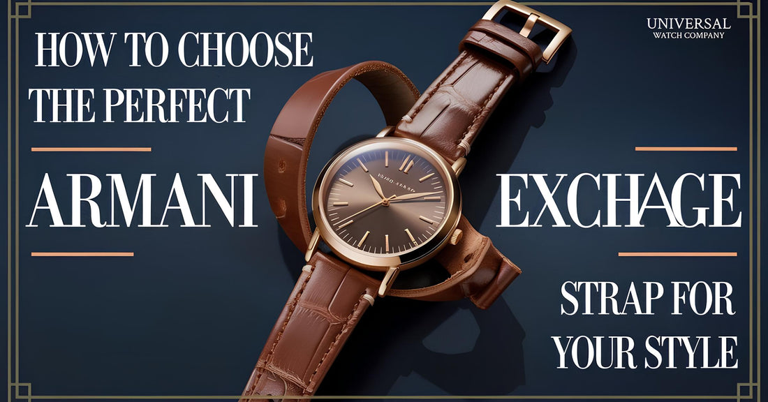 various types oarmani exchange watch straps including leather, stainless steel, and silicone, available at universal watch company in lucknow