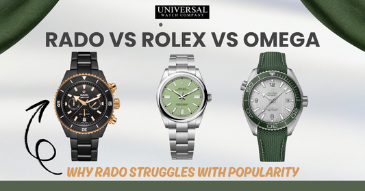 Rado vs Rolex vs Omega luxury Swiss watches comparison showcasing prestige, quality, and popularity differences in 2025