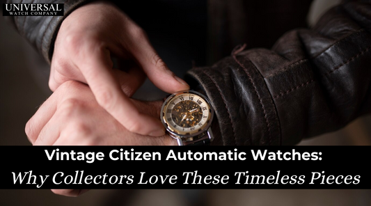 Vintage Citizen automatic watch with a classic stainless steel case and sunburst dial