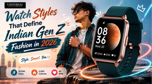 Gen Z watch styles defining Indian fashion trends in 2026 featuring smart, vintage, minimalist, and luxury watches