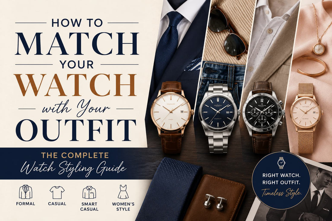 Stylish watch and outfit combinations for formal, casual, smart casual, and women's fashion.
