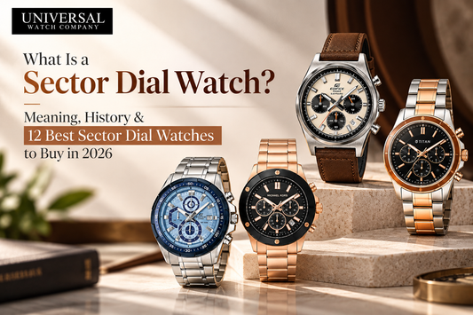 Sector dial watches guide featuring Casio Edifice, Titan, and Michael Kors watches – meaning, history and 12 best sector dial watches to buy in 2026