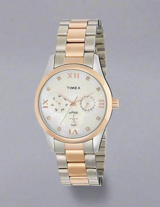 TIMEX TW000W205 Rose Gold And Silver Analog Watch For Men