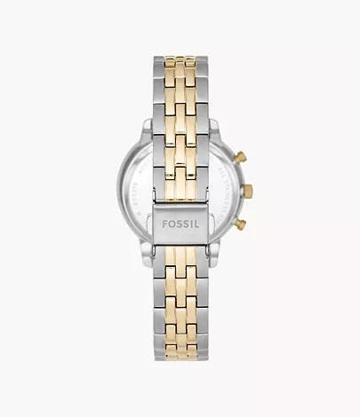 FOSSIL ES5216 | Golden Silver Analog Watch For Women