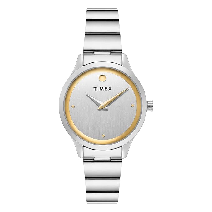 TIMEX Classics Women Quartz Silver Dial Analog Stainless Steel Watch TWTL13700