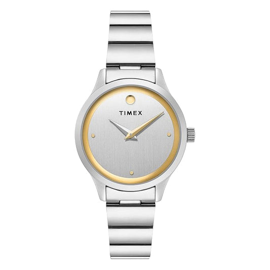 TIMEX Classics Women Quartz Silver Dial Analog Stainless Steel Watch TWTL13700