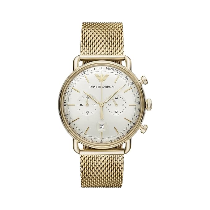 Emporio Armani Chronograph Quartz Cream Dial Men's Watch