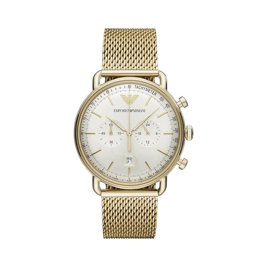 Emporio Armani Chronograph Quartz Cream Dial Men's Watch