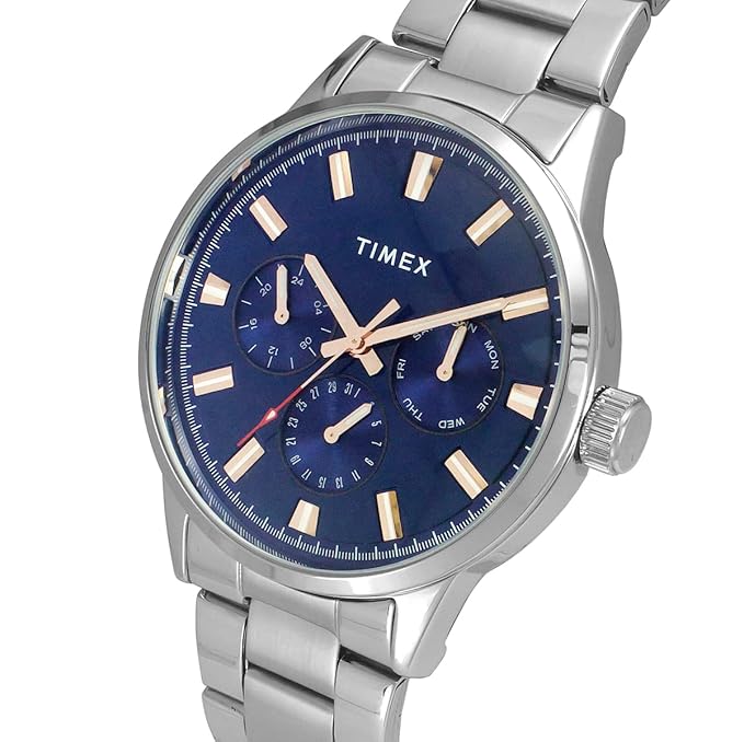 TIMEX Analog Watch for Men with Round Dial & Water Resistant Man's Wrist Watches