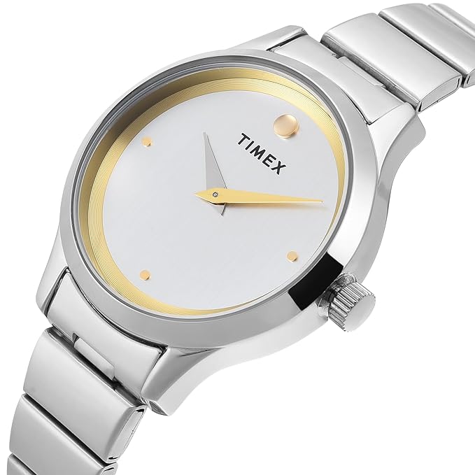 TIMEX Classics Women Quartz Silver Dial Analog Stainless Steel Watch TWTL13700