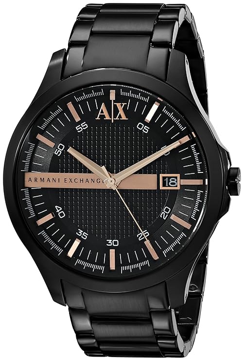 Ax2150 Armani Exchange Stainless Steel Men's Ax2150 Black Analog Watch ...
