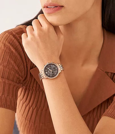 FOSSIL ES5218 | Rose Gold Analog Watch For Women