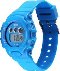 Stylish blue Titan Zoop digital watch for kids featuring model 26035PP08W