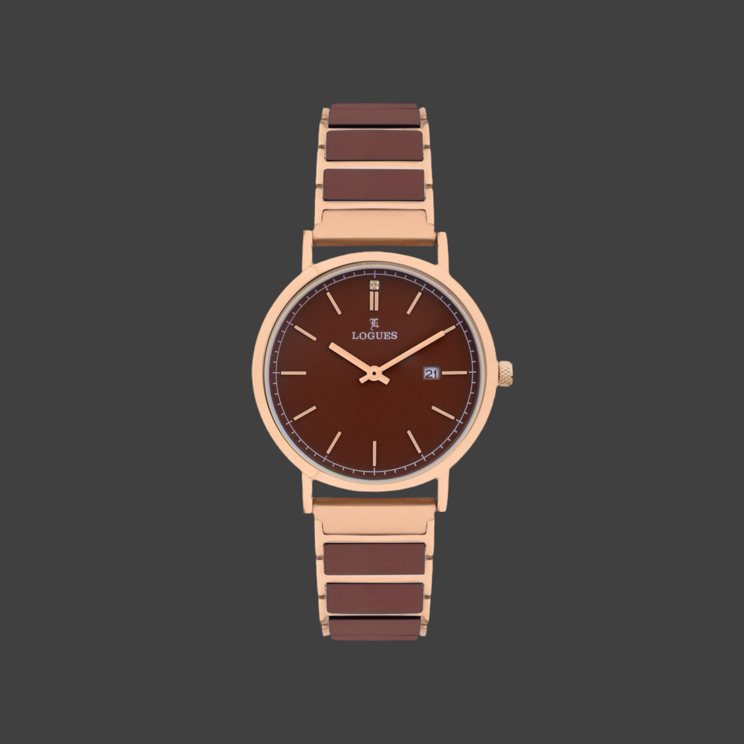 Logues G 1969 WBC Brown And Rose Gold Watch For Women