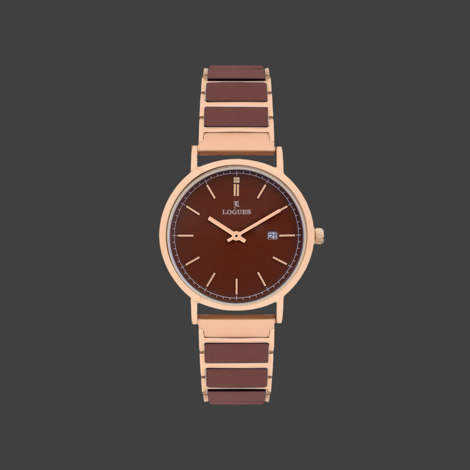 Logues G 1969 WBC Brown And Rose Gold Watch For Women