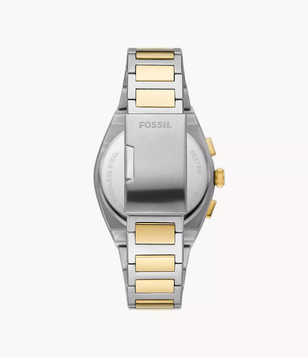 FOSSIL FS5796 | Silver Gold Analog Watch For Men and Women